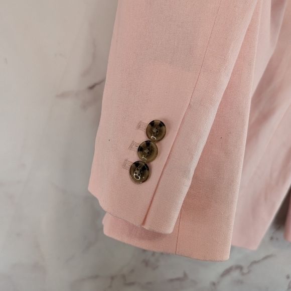 J Crew Blazer Womens 00 2XS XXS Linen Jacket One Button Pastel Summer NEW - Picture 11 of 12
